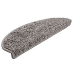 vidaXL Tapis d'escalier 20 pièces 65 x 21 x 4 cm Gris Demi-rond Grand