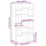 vidaXL Cloison de séparation gris béton bois d'ingénierie