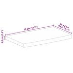 vidaXL Dessus de table 50x40x3 8 cm bord vif bois massif manguier brut