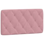 vidaXL Coussin de tête de lit rose 100 cm velours