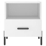 vidaXL Tables de chevet 2 Pièces blanc 40x35x47 5 cm bois d’ingénierie