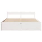 vidaXL Cadre de lit sans matelas blanc 200x200 cm bois massif de pin