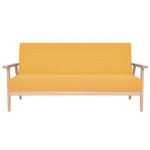 vidaXL Canapé à 3 places Tissu Jaune