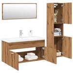 vidaXL Ensemble de meubles salle de bain 4 Pièces bois d'ingénierie