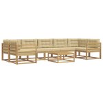 vidaXL Ensemble de canapés d'extérieur 6 pc Blanc et Beige