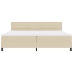 vidaXL Lit à ressorts avec matelas et LED crème 200x200 cm en tissu