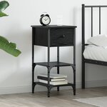 vidaXL cabinet de chevet Chêne noir 34x36x70 cm Bois d'ingénierie