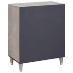 vidaXL Buffet Gris et or 60 x 33 x 75 cm Bois de mangue massif