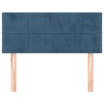 vidaXL Tête de lit Bleu foncé 80x5x78/88 cm Velours