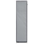 vidaXL Armoire avec compartiments et barres Gris 150x45x175 cm Tissu