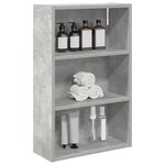 vidaXL Armoire murale de salle de bain Gris Béton 40 x 16 x 62 5 cm