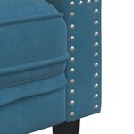 vidaXL Ensemble de canapé Chesterfield et traversins 3Pièces bleu velours