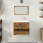 vidaXL Meuble de Lavabo de Salle de Bain avec tiroir 2 Pièces Bois Ancien