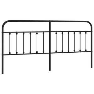 vidaXL Tête de lit de remplacement métal noir 193 cm