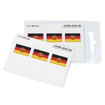 Feuillet de drapeaux DDR en couleurs pour reliures.
