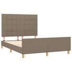 vidaXL Cadre de lit sans matelas taupe 140x200 cm tissu