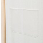 vidaXL Cloison de séparation 6 panneaux Crème 240 x 170 x 4 cm Tissu