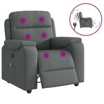 vidaXL Fauteuil de massage inclinable Gris foncé Tissu