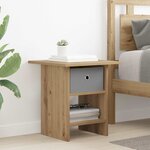 vidaXL Table de chevet 2 Pièces Chêne artisanal 41 x 40 x 45 cm
