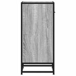 vidaXL Buffet sonoma gris 35 5x35x76 cm bois d'ingénierie et métal