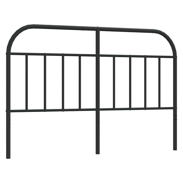 vidaXL Tête de lit métal noir 150 cm