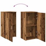 vidaXL Armoire rangement vieux bois 50x45x103 5 cm bois d’ingénierie
