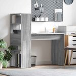 vidaXL Bureau Sonoma gris 113 x 54 x 120 cm Bois d'ingénierie