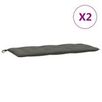 vidaXL Coussins de banc de jardin lot de 2 gris foncé mélangé tissu