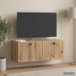 vidaXL Meuble TV mural 78 5 x 31 x 30 cm Chêne artisanal