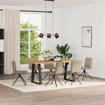 vidaXL Chaises à manger lot de 6 gris clair similicuir daim