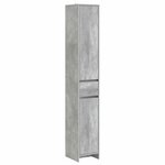 vidaXL Armoire de salle de bain Gris béton 30 x 33 x 190 cm