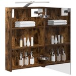 vidaXL Armoire Miroir de Salle de Bain Chêne fumé 40 x 10 5 x 60 5 cm