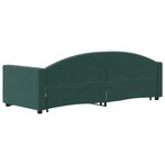 vidaXL Lit de jour avec gigogne sans matelas vert foncé 80x200 cm