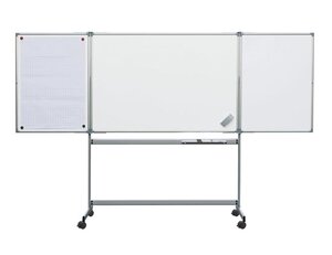 Tableau blanc tryptique mobile MAULpro 100 x 150 cm Gris MAUL