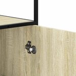 vidaXL Buffet haut chêne sonoma 35 5x35x139 cm bois d'ingénierie métal