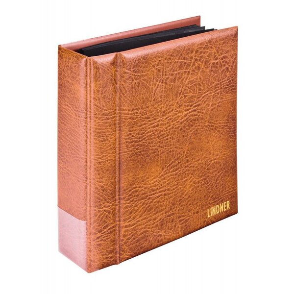 Album Multi-Collect Lindner pour cartes postales avec 30 feuilles. Couleur - Brun