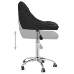 vidaXL Chaise pivotante de salle à manger Noir Similicuir