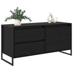 vidaXL Meuble TV Chêne noir 100 x 36 x 49.5 cm Bois d'ingénierie
