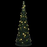 vidaXL Sapin de Noël artificiel pré-éclairé avec guirlandes vert 180cm