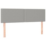 vidaXL Sommier à lattes de lit avec matelas Gris clair 140x190cm Tissu