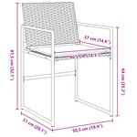 vidaXL Ensemble de Salle à Manger de Jardin 5 Pièces avec Coussins Noir Rotin Synthétique