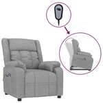 vidaXL Fauteuil Gris clair Tissu