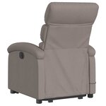 vidaXL Fauteuil inclinable de massage Taupe Tissu