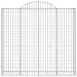vidaXL Paniers à gabions arqués 9 Pièces 200x50x180/200 cm Fer galvanisé