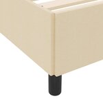 vidaXL Lit à ressorts Crème 180 x 200 cm tissu