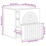 vidaXL Cabinet de chevet mural 2 pc Chêne fumé 33 x 34 5 x 40 cm