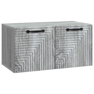 vidaXL Meuble TV mural Sonoma gris 59 5 x 31 x 30 cm Bois d'ingénierie