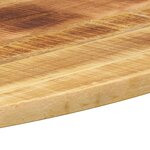 vidaXL Dessus de table 110x40x3 8 cm ovale bois massif de manguier