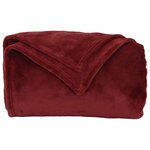 vidaXL Jeté Rouge Bordeaux 150 x 200 cm Toison