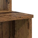 vidaXL Bureau avec Rangement Bois Ancien 120.5 x 44 x 88.5 cm
